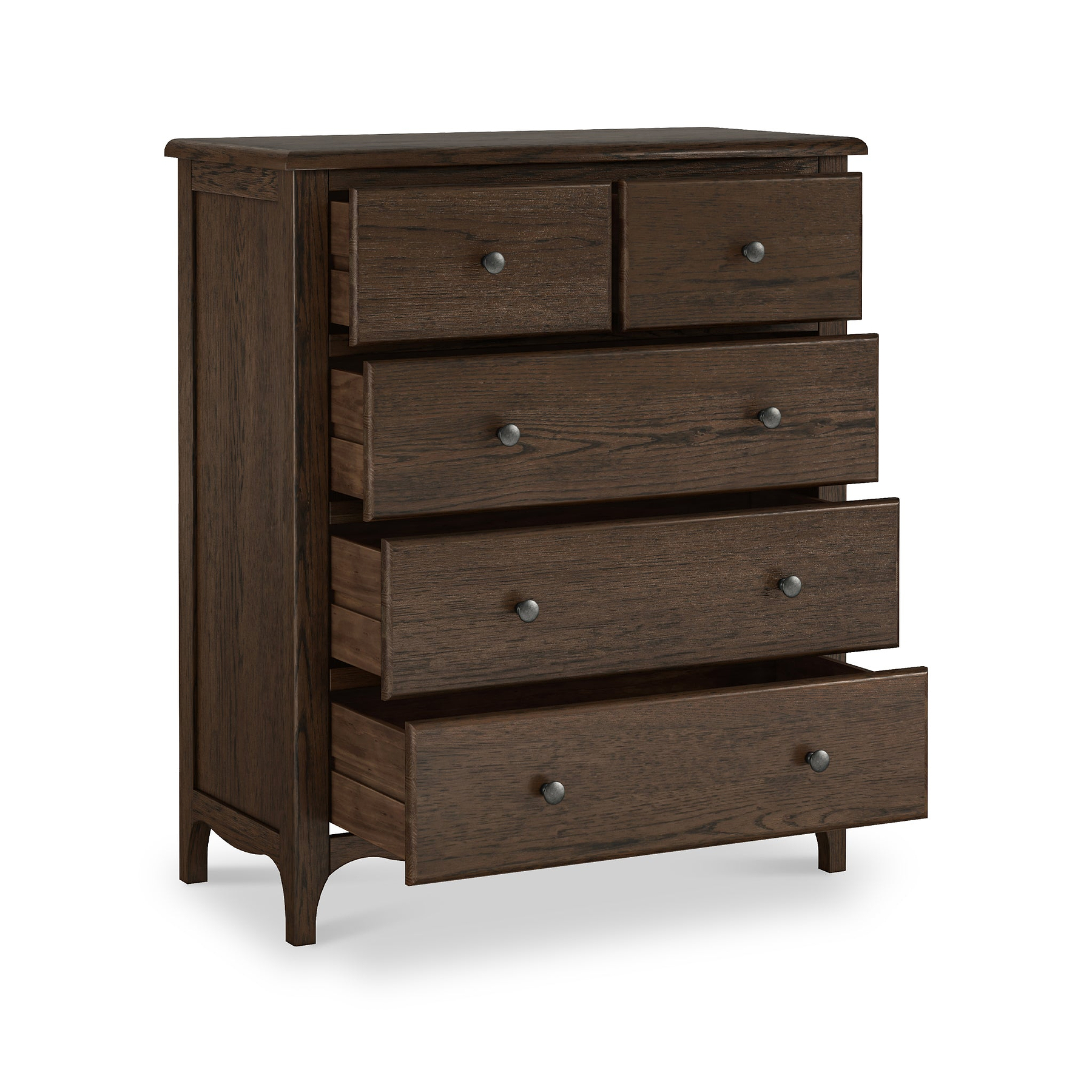 Celine 2 Over 3 Drawer Chest Dark Stain from Roseland Furniture