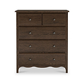 Celine 2 Over 3 Drawer Chest Dark Stain from Roseland Furniture