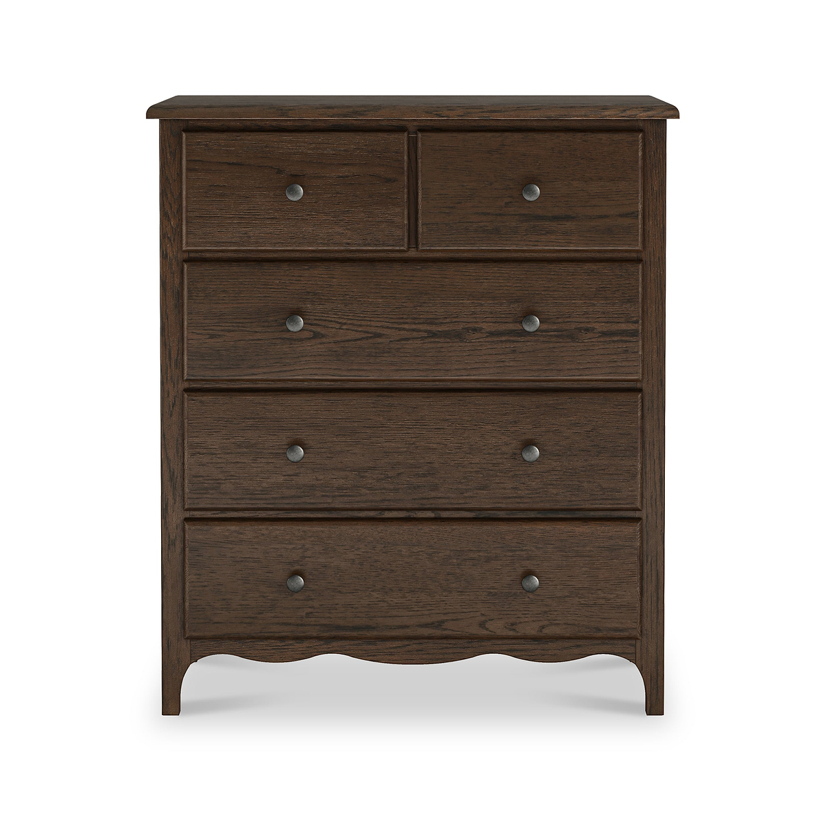 Celine 2 Over 3 Drawer Chest Dark Stain from Roseland Furniture