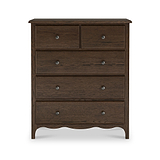 Celine 2 Over 3 Drawer Chest Dark Stain from Roseland Furniture