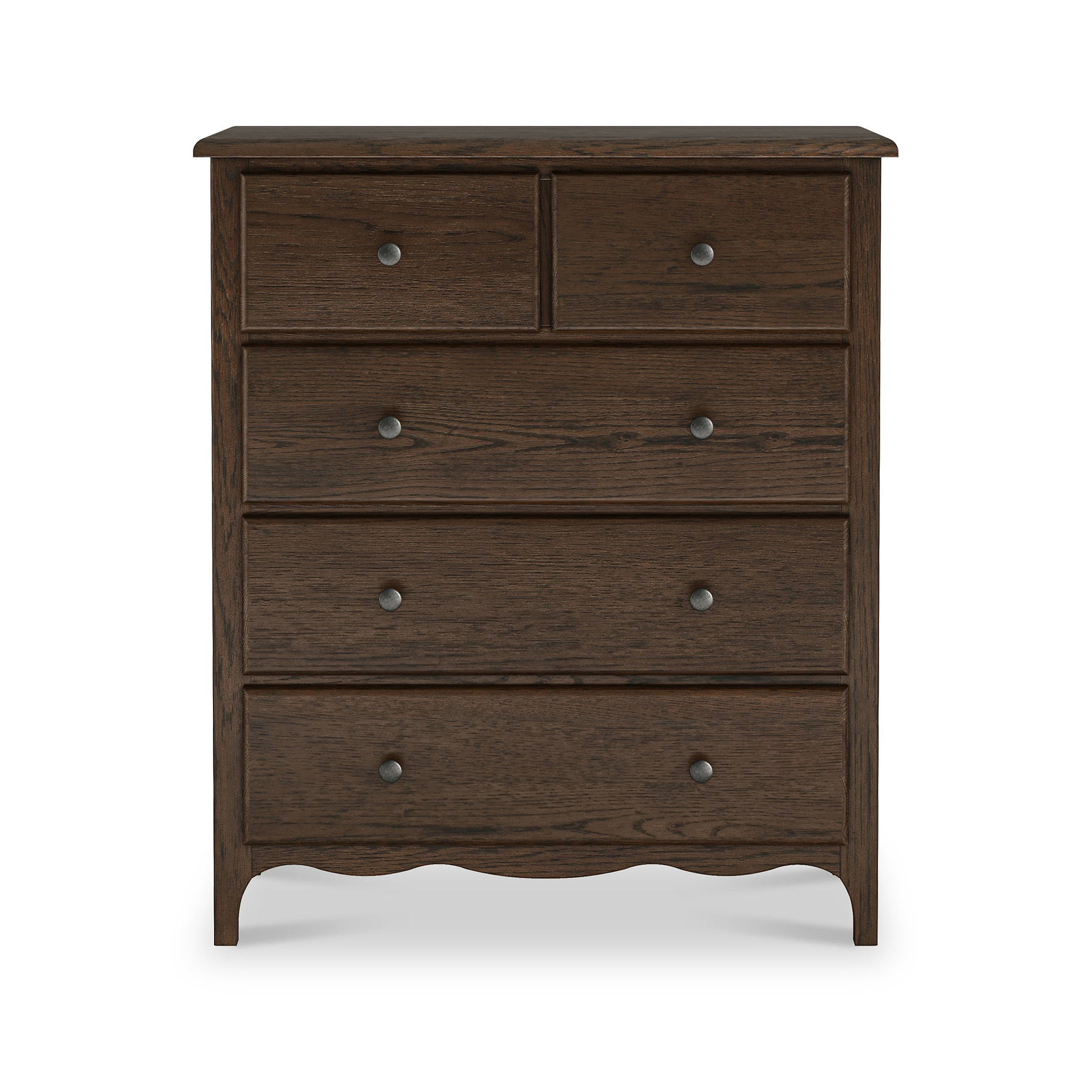 Celine 2 Over 3 Drawer Chest Dark Stain from Roseland Furniture