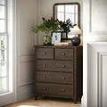 Celine 2 Over 3 Drawer Chest Dark Stain from Roseland Furniture