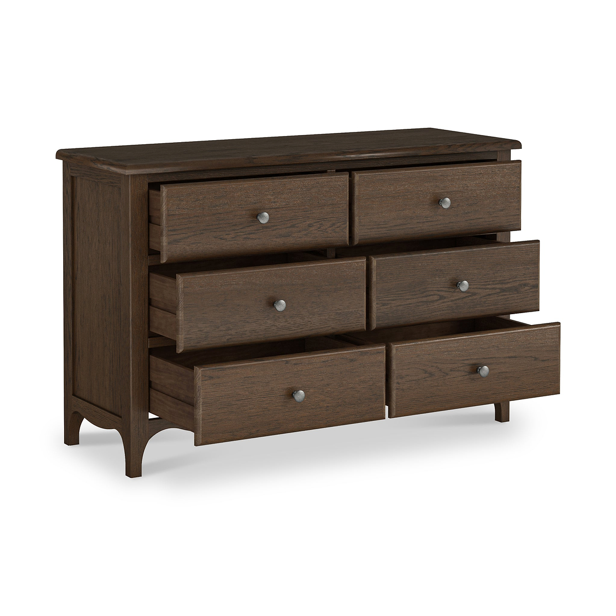 Celine Oak 6 Drawer Chest Dark from Roseland Furniture