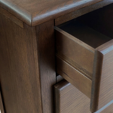 Celine Oak 6 Drawer Chest Dark from Roseland Furniture