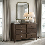 Celine Oak 6 Drawer Chest Dark from Roseland Furniture
