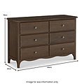 Celine Oak 6 Drawer Chest Dark from Roseland Furniture
