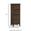 Celine Oak 4 Drawer Tallboy Chest Dark Stain from Roseland Furniture