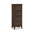 Celine Oak 4 Drawer Tallboy Chest Dark Stain from Roseland Furniture