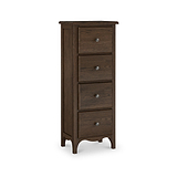 Celine Oak 4 Drawer Tallboy Chest Dark Stain from Roseland Furniture
