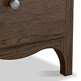 Celine Oak 4 Drawer Tallboy Chest Dark Stain from Roseland Furniture