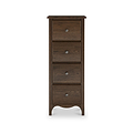 Celine Oak 4 Drawer Tallboy Chest Dark Stain from Roseland Furniture