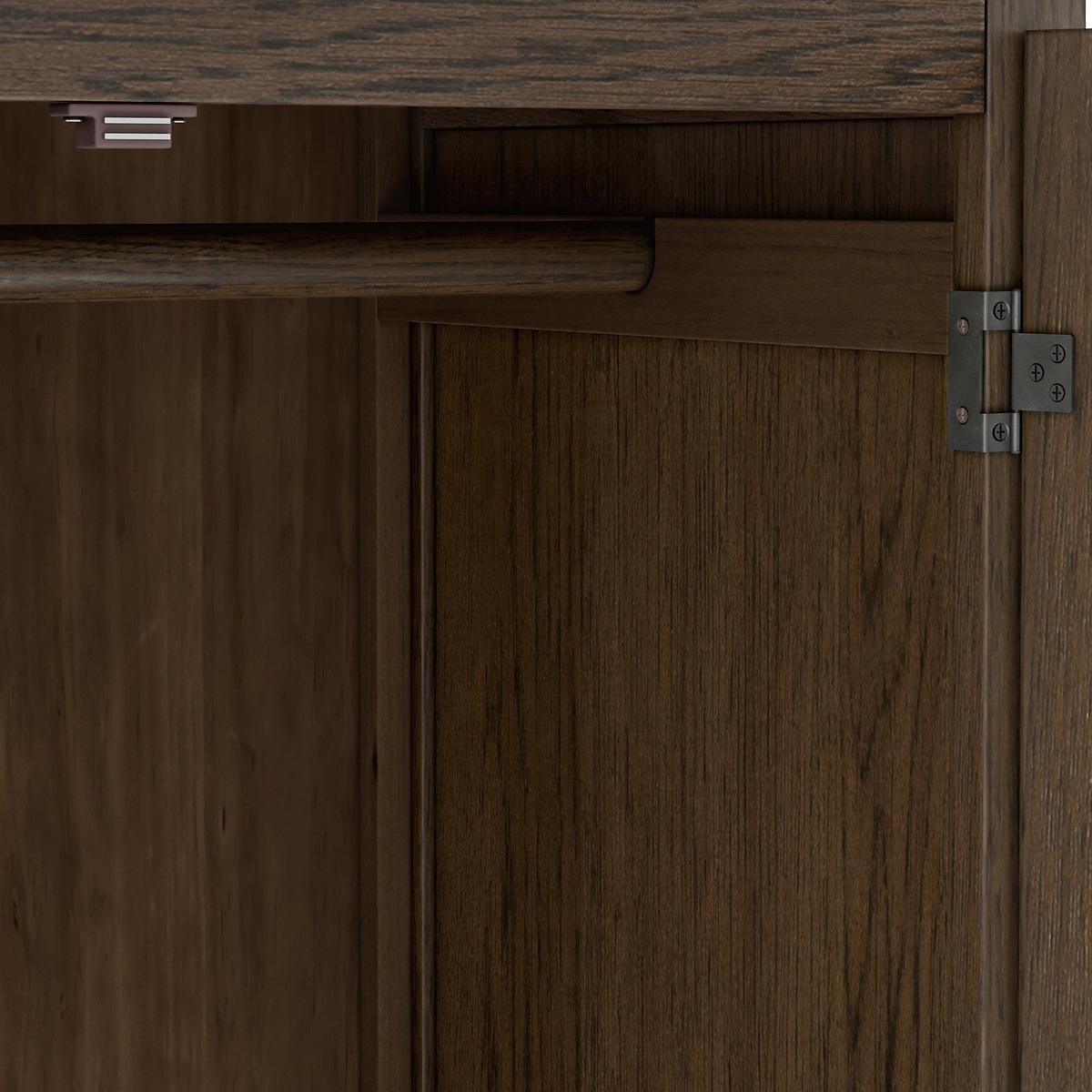 Celine Oak Double Wardrobe Dark Stain from Roseland Furniture