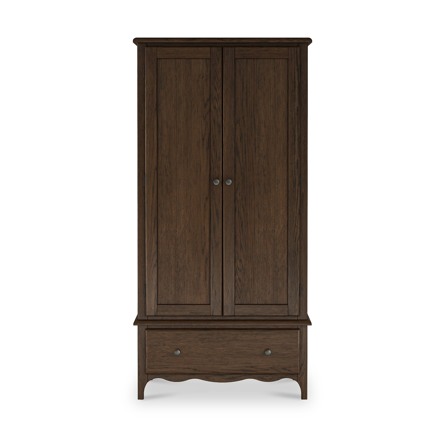 Celine Oak Double Wardrobe Dark Stain from Roseland Furniture