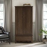 Celine Oak Double Wardrobe Dark Stain from Roseland Furniture