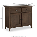 Celine Oak Small Sideboard Dark Stain from Roseland Furniture