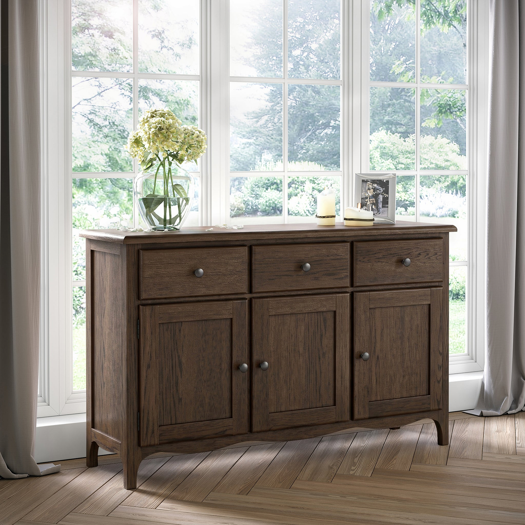 Celine Large Sideboard Dark Stain from Roseland Furniture