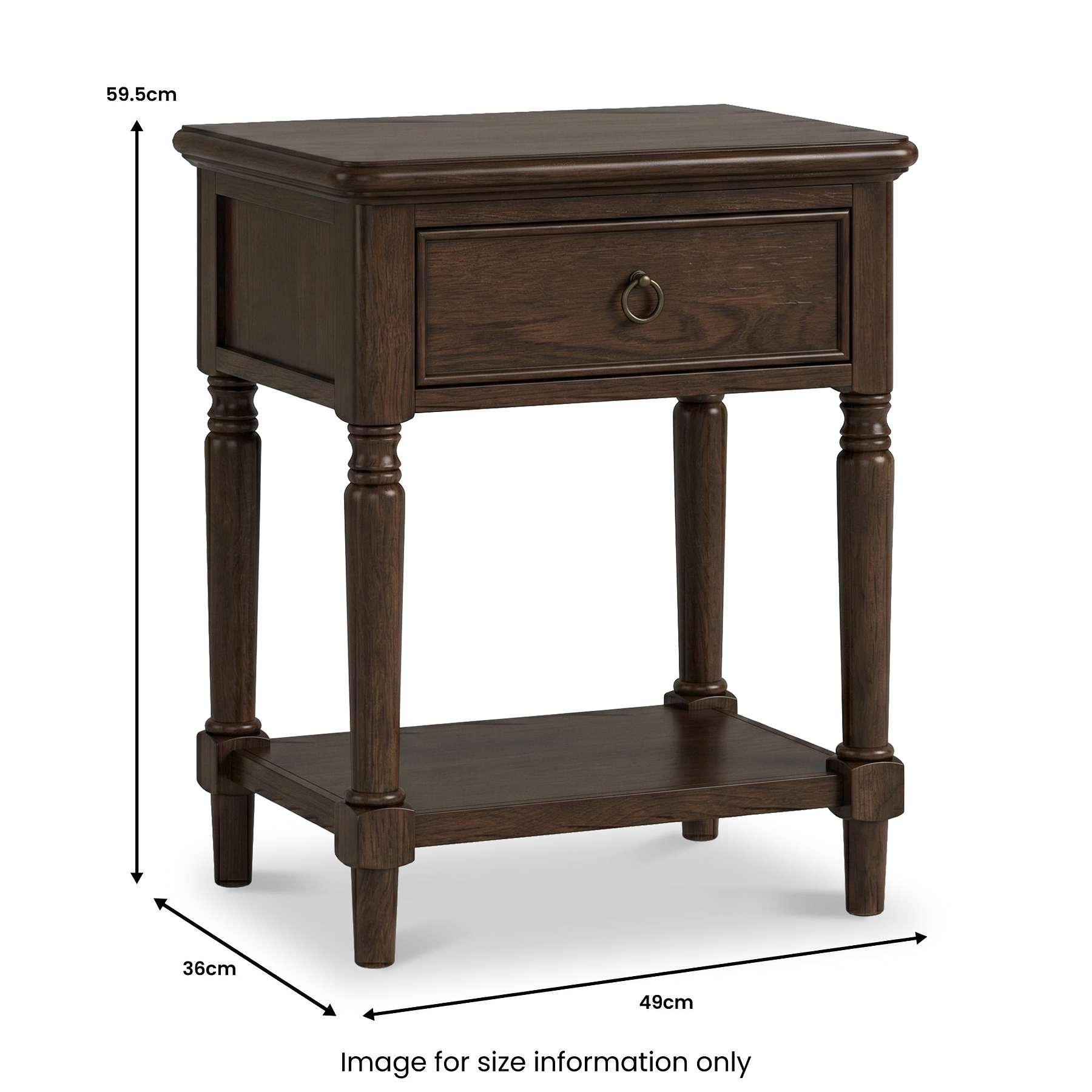 Rutland Dark Oak Lamp Table from Roseland Furniture