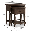 Rutland Dark Oak Nest of Tables from Roseland Furniture