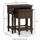 Rutland Dark Oak Nest of Tables from Roseland Furniture