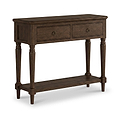 Rutland Dark Oak Console Table With Shelf from Roseland Furniture