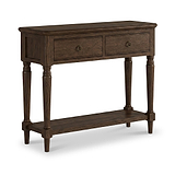 Rutland Dark Oak Console Table With Shelf from Roseland Furniture