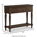 Rutland Dark Oak Console Table With Shelf from Roseland Furniture