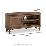 Rutland Dark Oak Corner TV Unit from Roseland Furniture