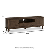 Rutland Dark Oak 160cm Wide TV Unit from Roseland Furniture