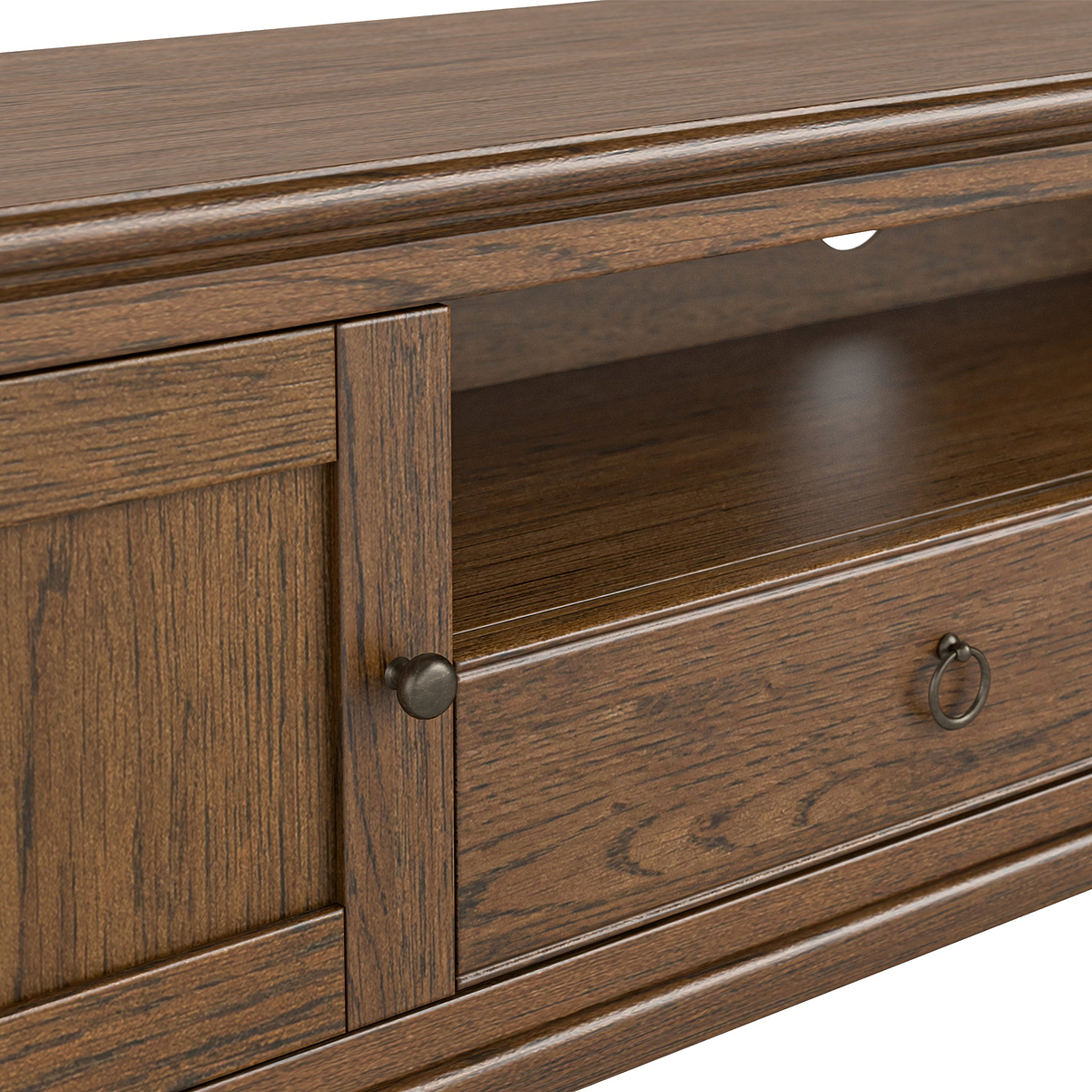 Rutland Dark Oak 200cm Extra Wide TV Unit from Roseland Furniture