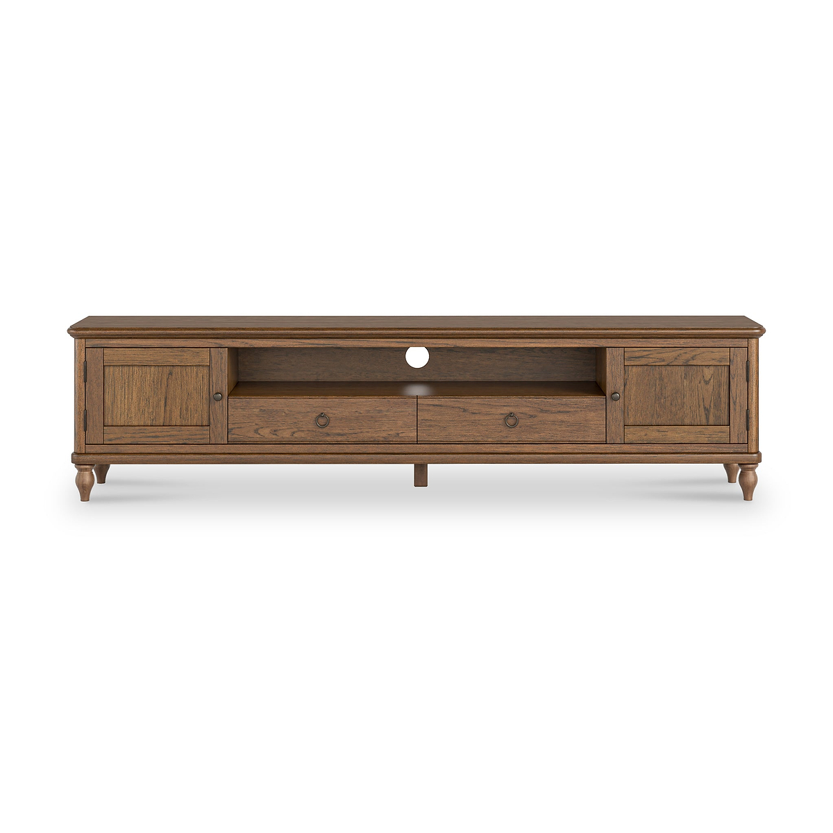 Rutland Dark Oak 200cm Extra Wide TV Unit from Roseland Furniture