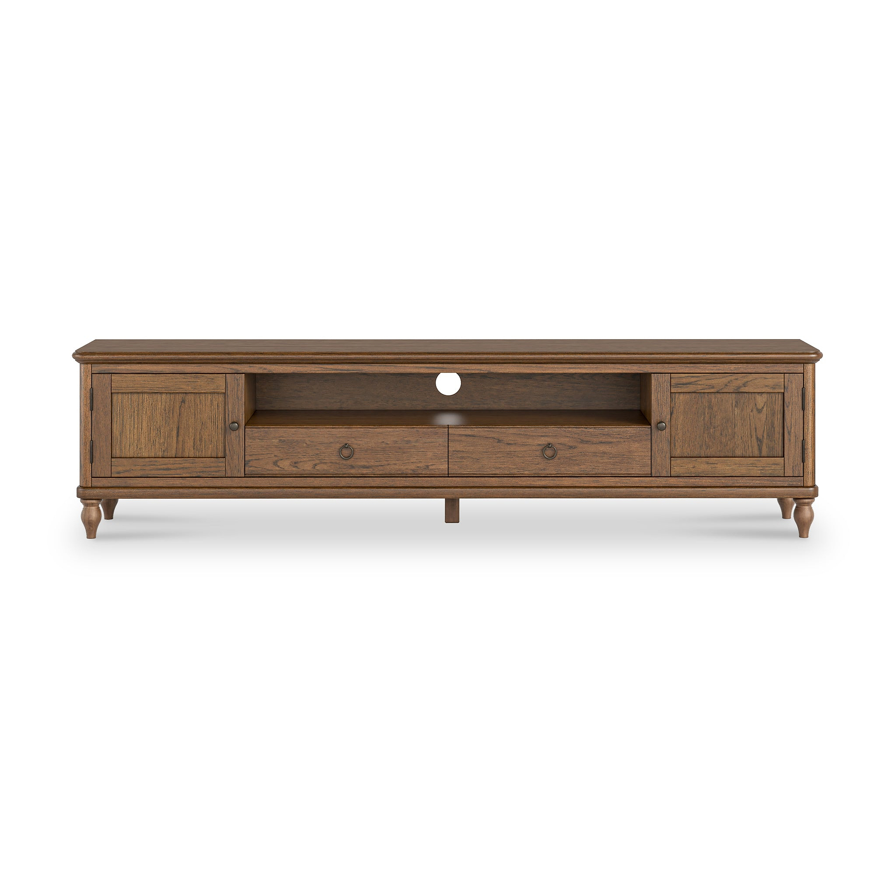 Rutland Dark Oak 200cm Extra Wide TV Unit from Roseland Furniture