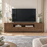 Rutland Dark Oak 200cm Extra Wide TV Unit from Roseland Furniture