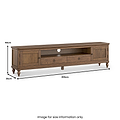 Rutland Dark Oak 200cm Extra Wide TV Unit from Roseland Furniture