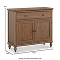Rutland Dark Oak Small Sideboard from Roseland Furniture