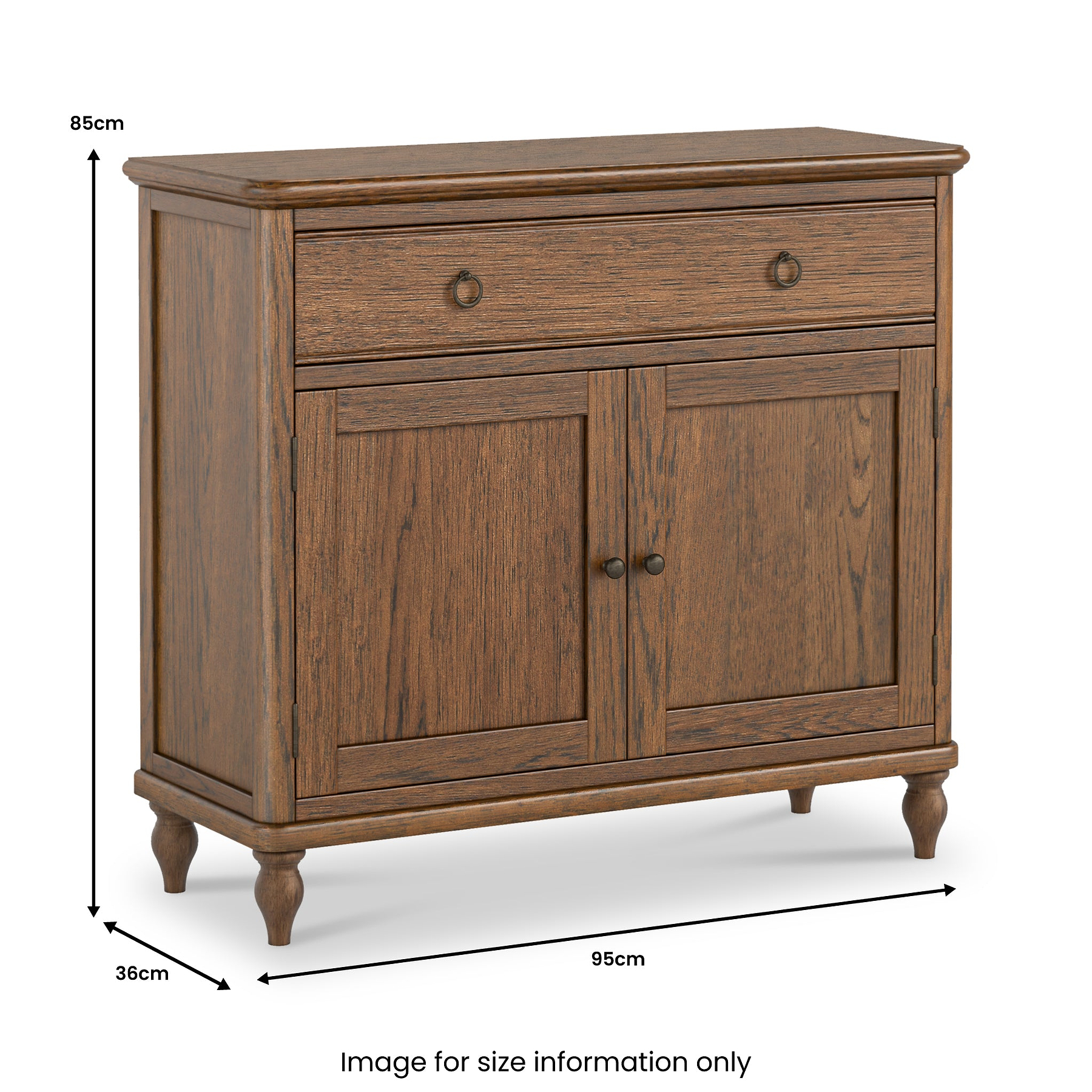 Rutland Dark Oak Small Sideboard from Roseland Furniture