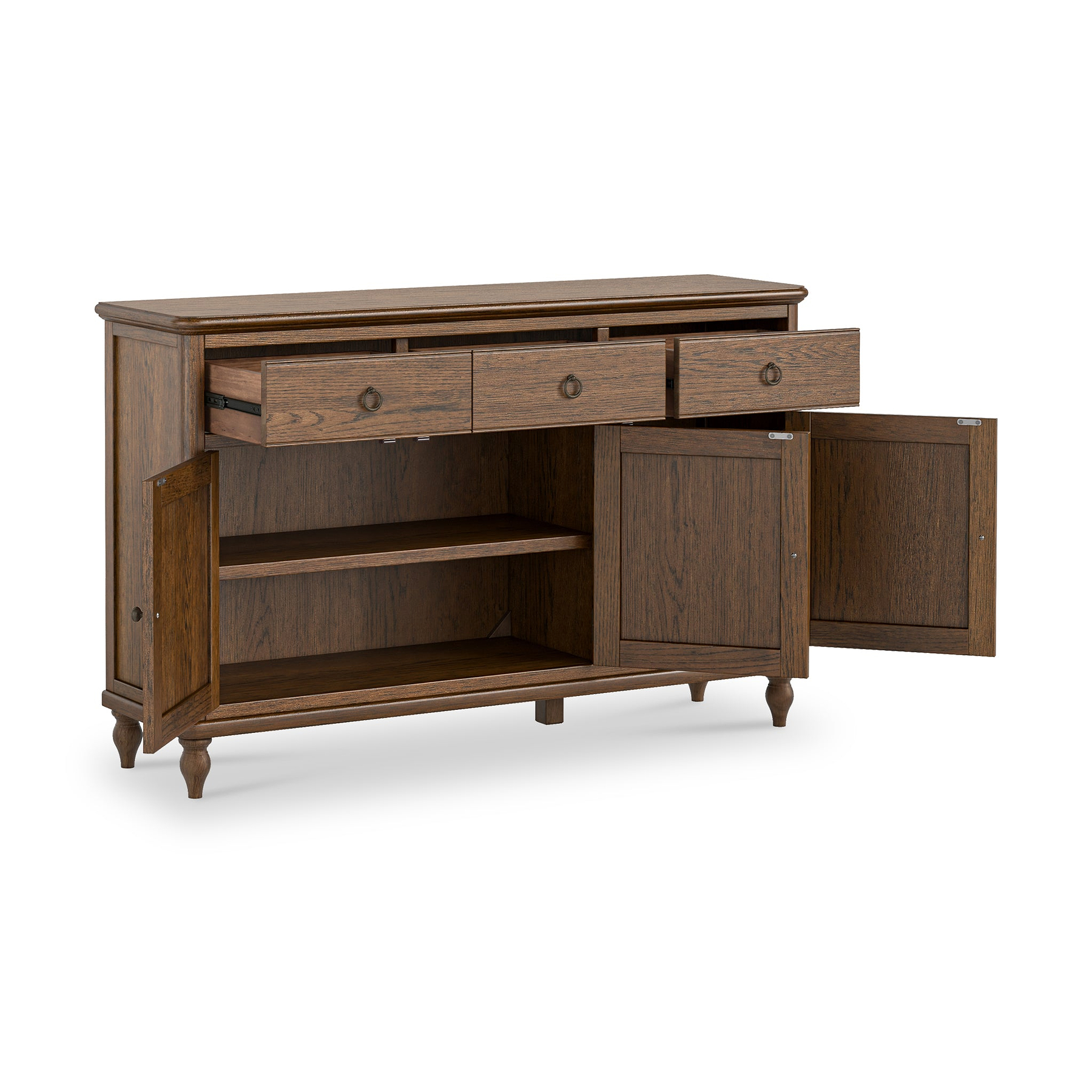 Rutland Dark Oak Large Sideboard from Roseland Furniture