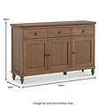 Rutland Dark Oak Large Sideboard from Roseland Furniture