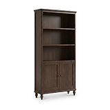 Rutland Dark Oak Large Bookcase from Roseland Furniture
