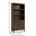 Rutland Dark Oak Large Bookcase from Roseland Furniture