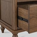 Rutland Dark Oak Storage Bench Oatmeal from Roseland Furniture