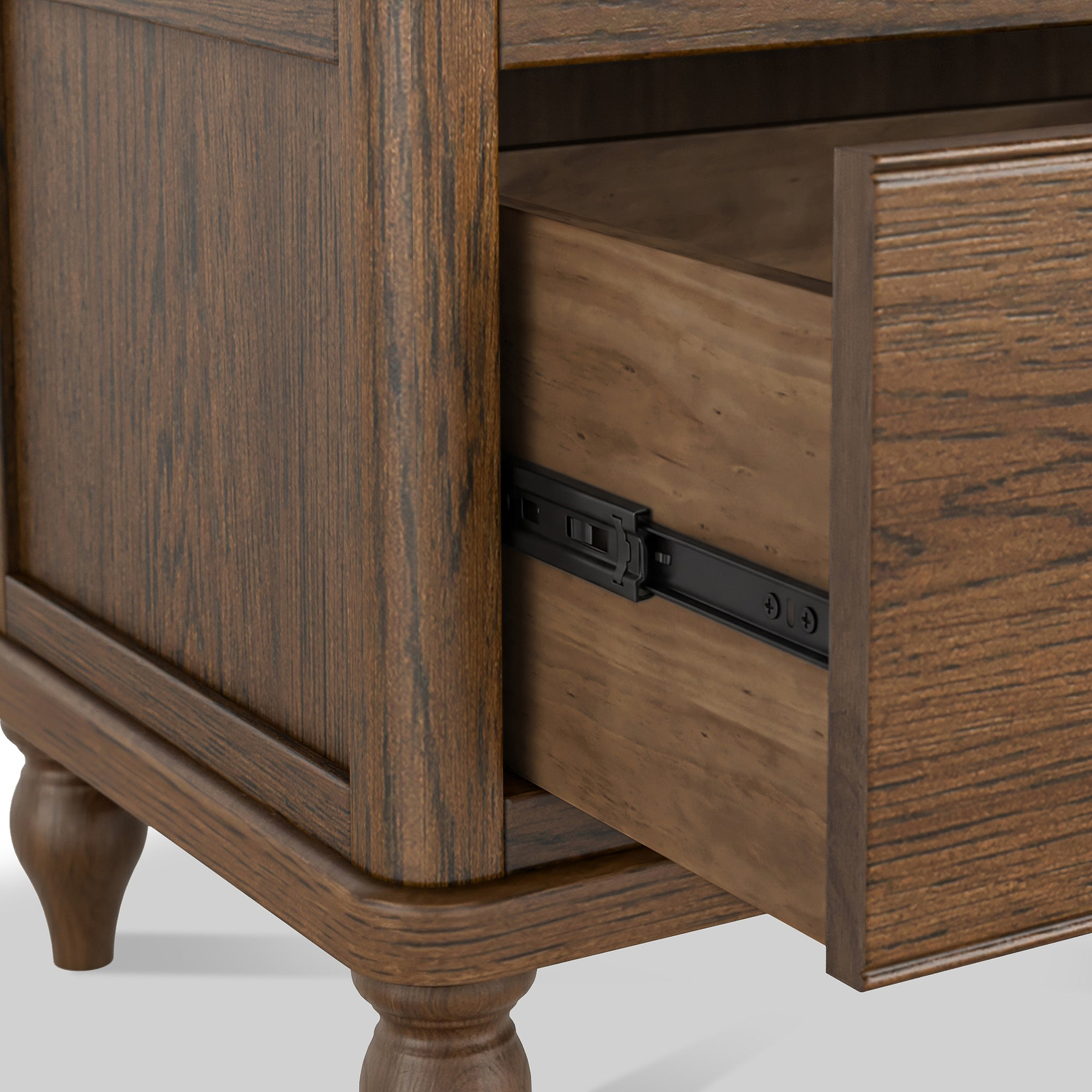 Rutland Dark Oak Storage Bench Oatmeal from Roseland Furniture
