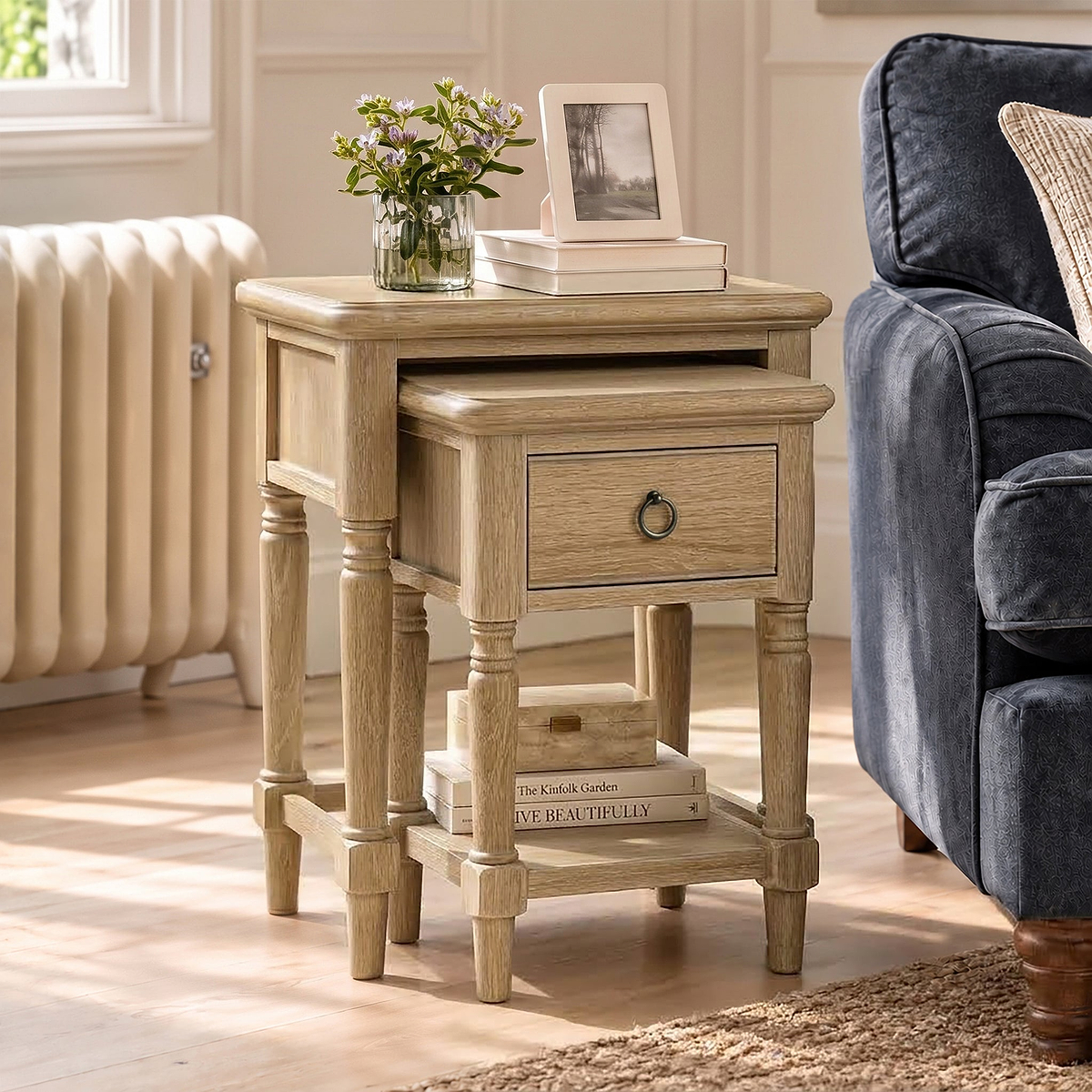 Rutland Oak Nest of Tables from Roseland Furniture