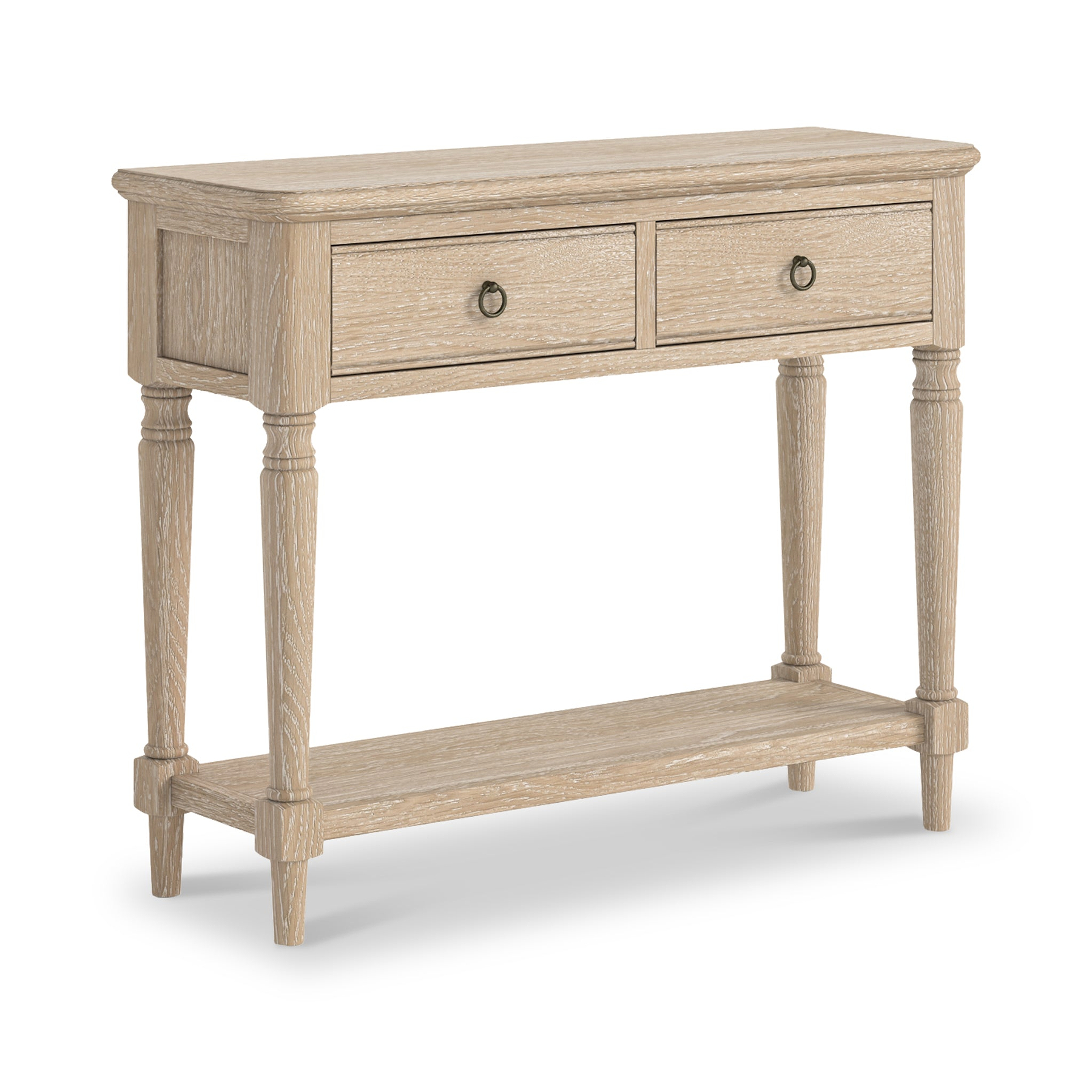 Rutland Oak Console Table With Shelf from Roseland Furniture