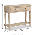 Rutland Oak Console Table With Shelf from Roseland Furniture