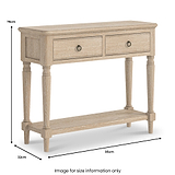 Rutland Oak Console Table With Shelf from Roseland Furniture