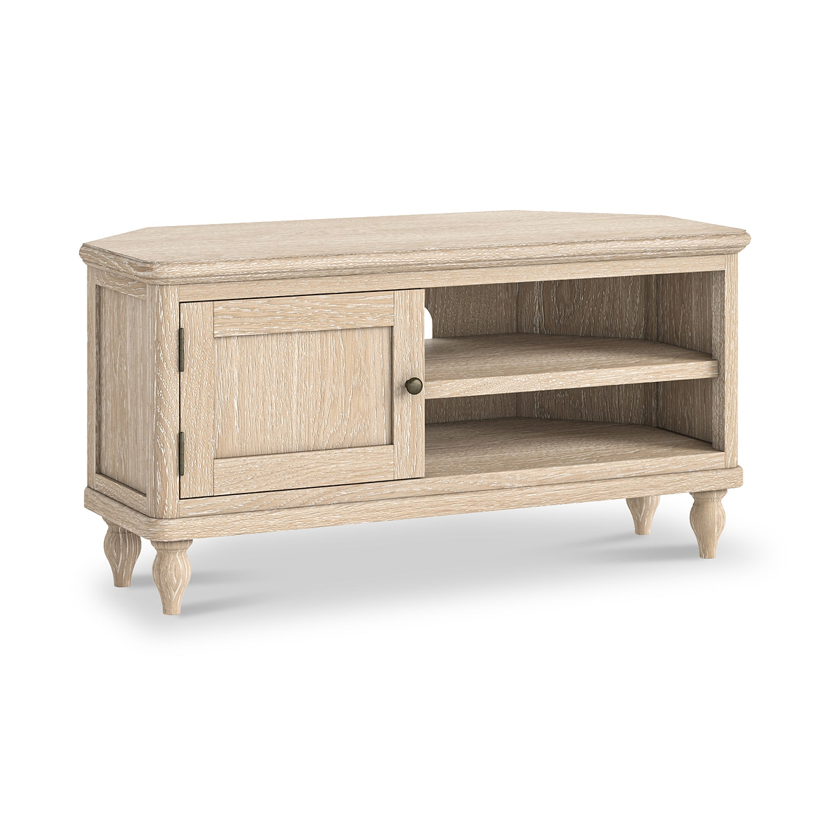 Rutland Oak Corner TV Unit from Roseland Furniture