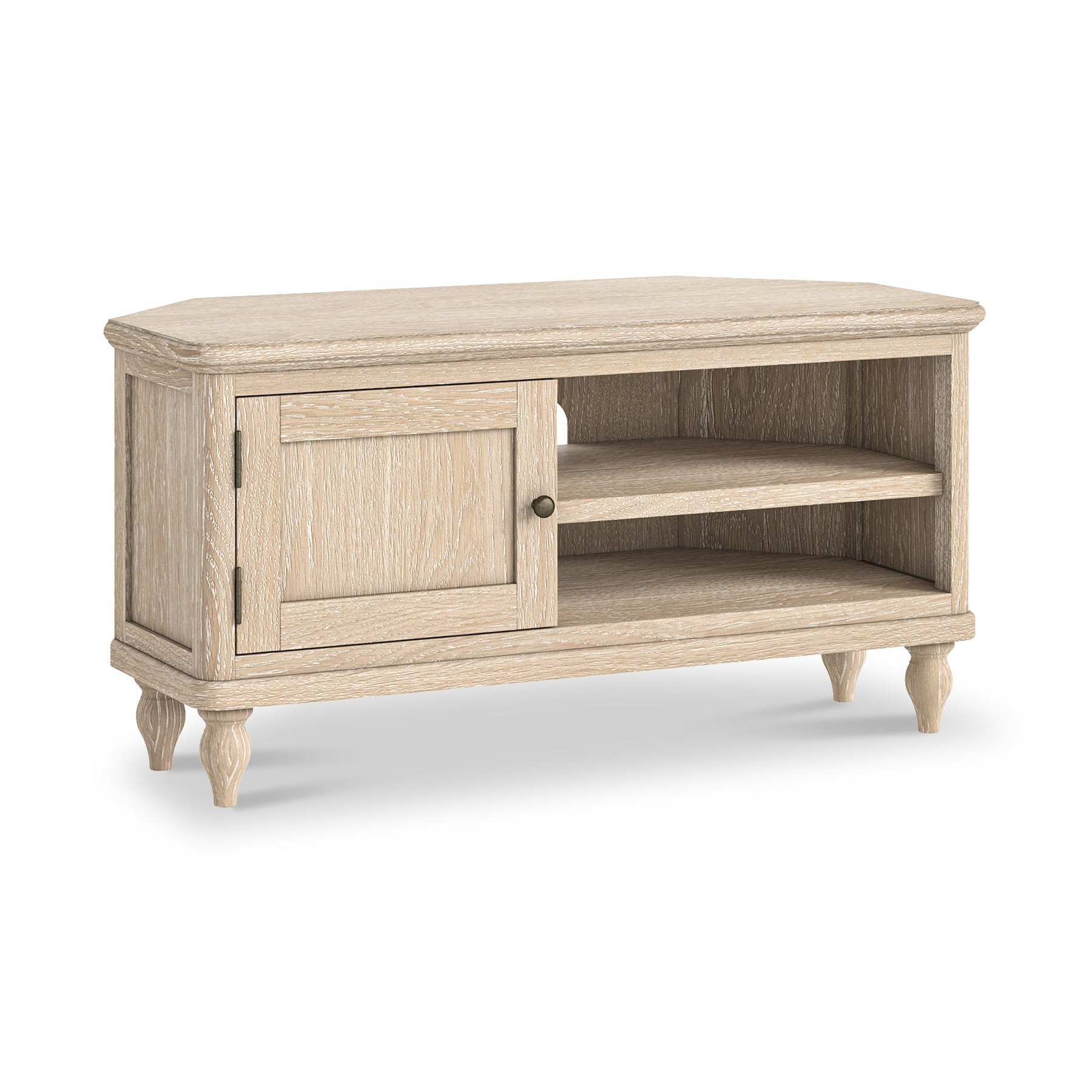 Rutland Oak Corner TV Unit from Roseland Furniture