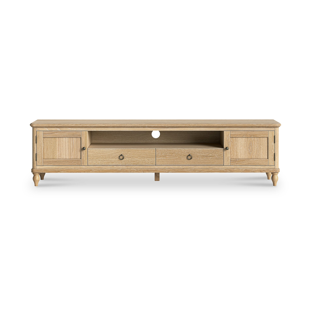 Rutland Oak 200cm Extra Wide TV Unit from Roseland Furniture