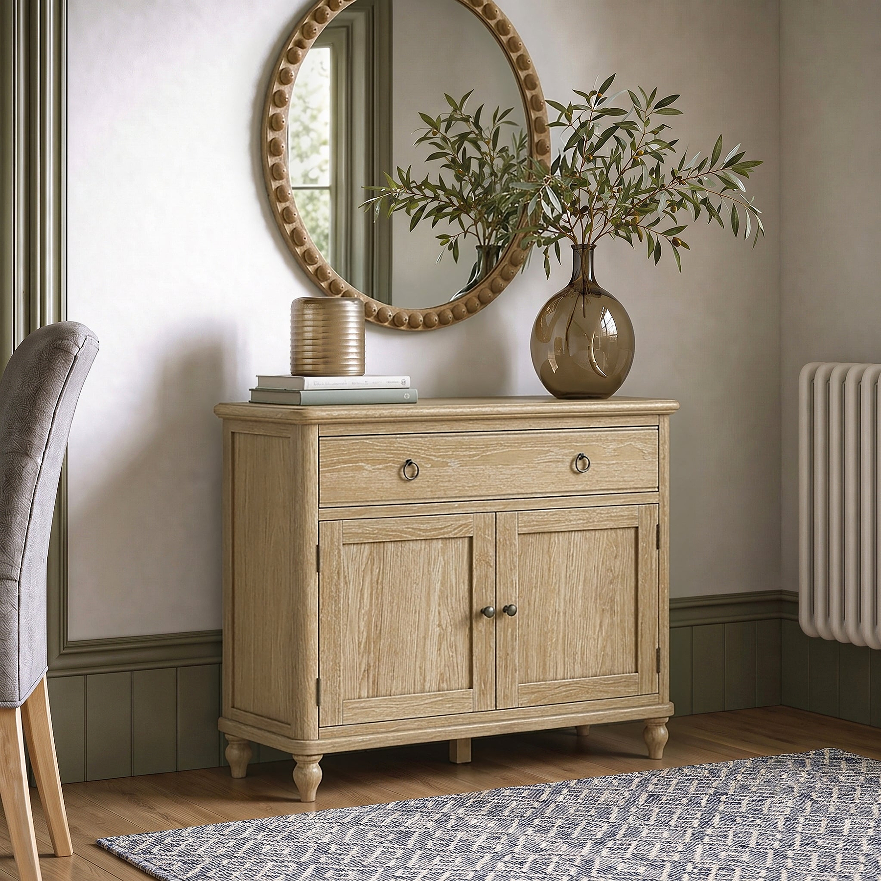Rutland Oak Small Sideboard from Roseland Furniture