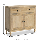 Rutland Oak Small Sideboard from Roseland Furniture